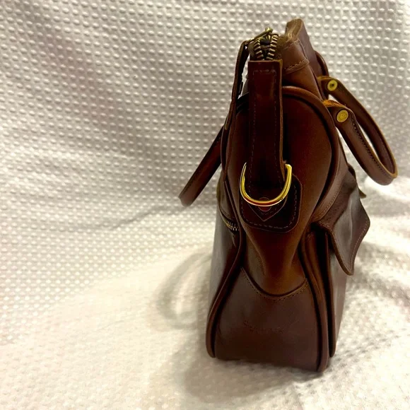 JW Hulme Excursion Handbag Purse Crossbody Bag Made in USA Leather - Picture 11 of 11